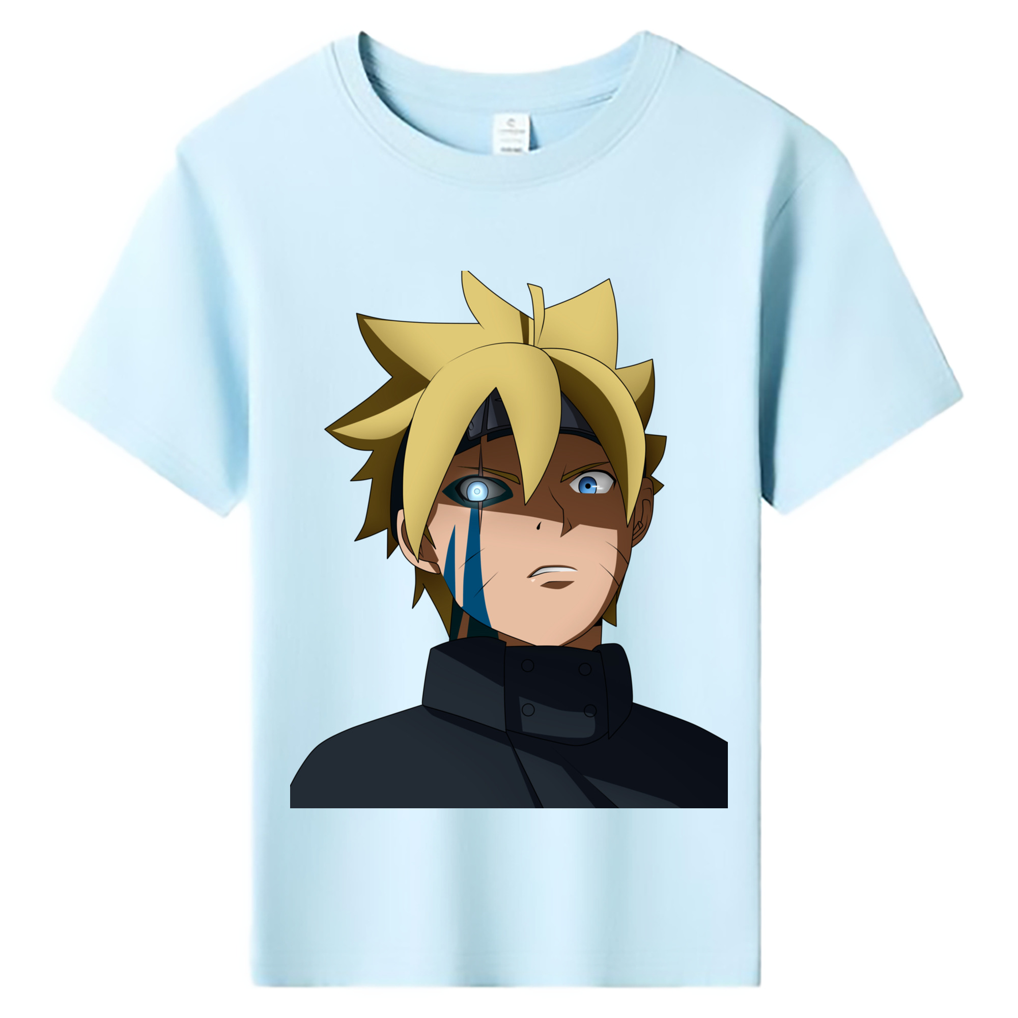 （画像用） NARUTO -ナルト- うずまき ボルト Uzumaki Boruto 綿100％キッズTシャツ（フロントプリント）